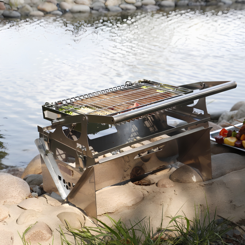 Clay Union – Barbecue pliable à grille rotative